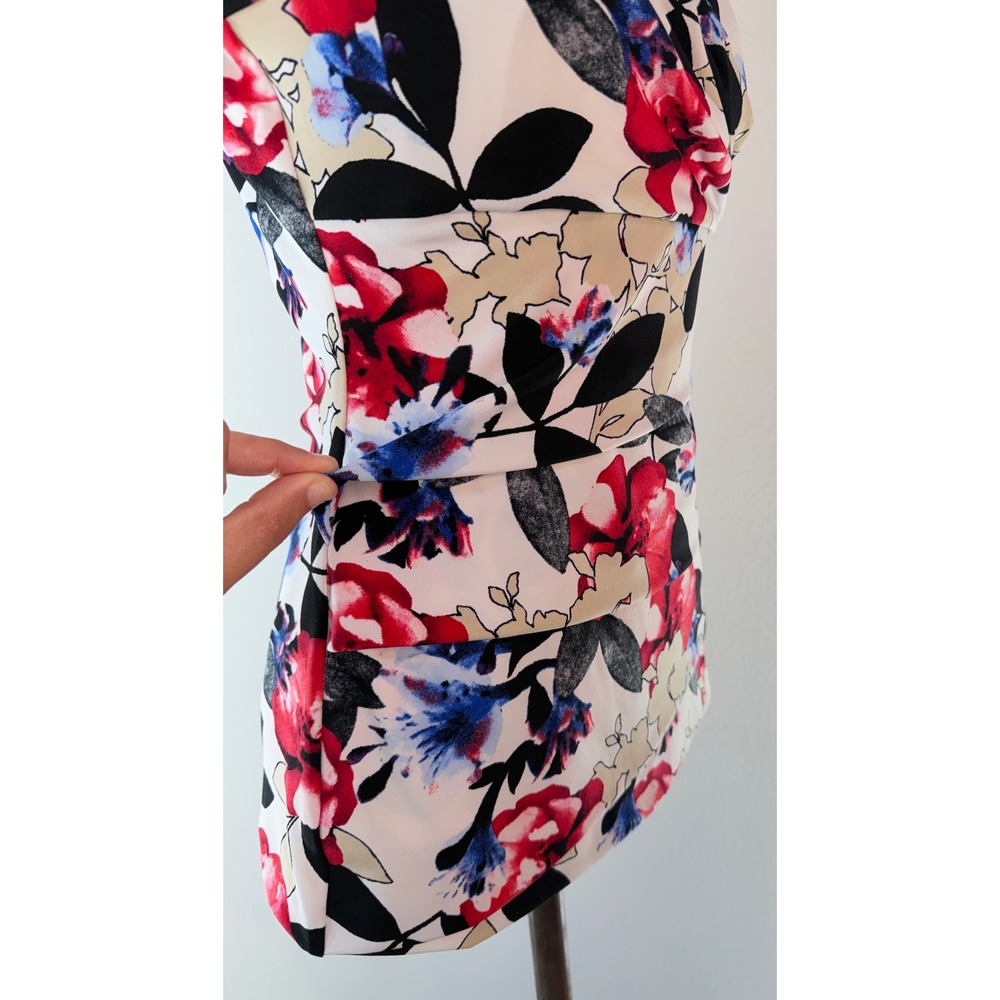 Y2K White House Black Market Floral Babydoll Tank Top XS Fairy Grunge Whimsigoth - Picture 4 of 8